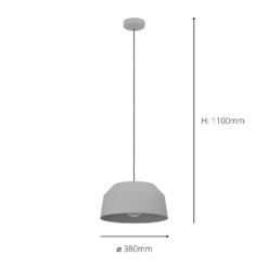 Eglo Contrisa Pendant Ceiling Light - Light Grey -Homebase Sales Store 14302954 2105038224349023