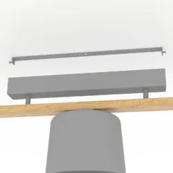 Eglo Mariel 3 Lamp Flush Ceiling Light - Grey & Wood 4 Eglo Mariel 3 Lamp Flush Ceiling Light - Grey & Wood -Homebase Sales Store 14302955 1965038224343683