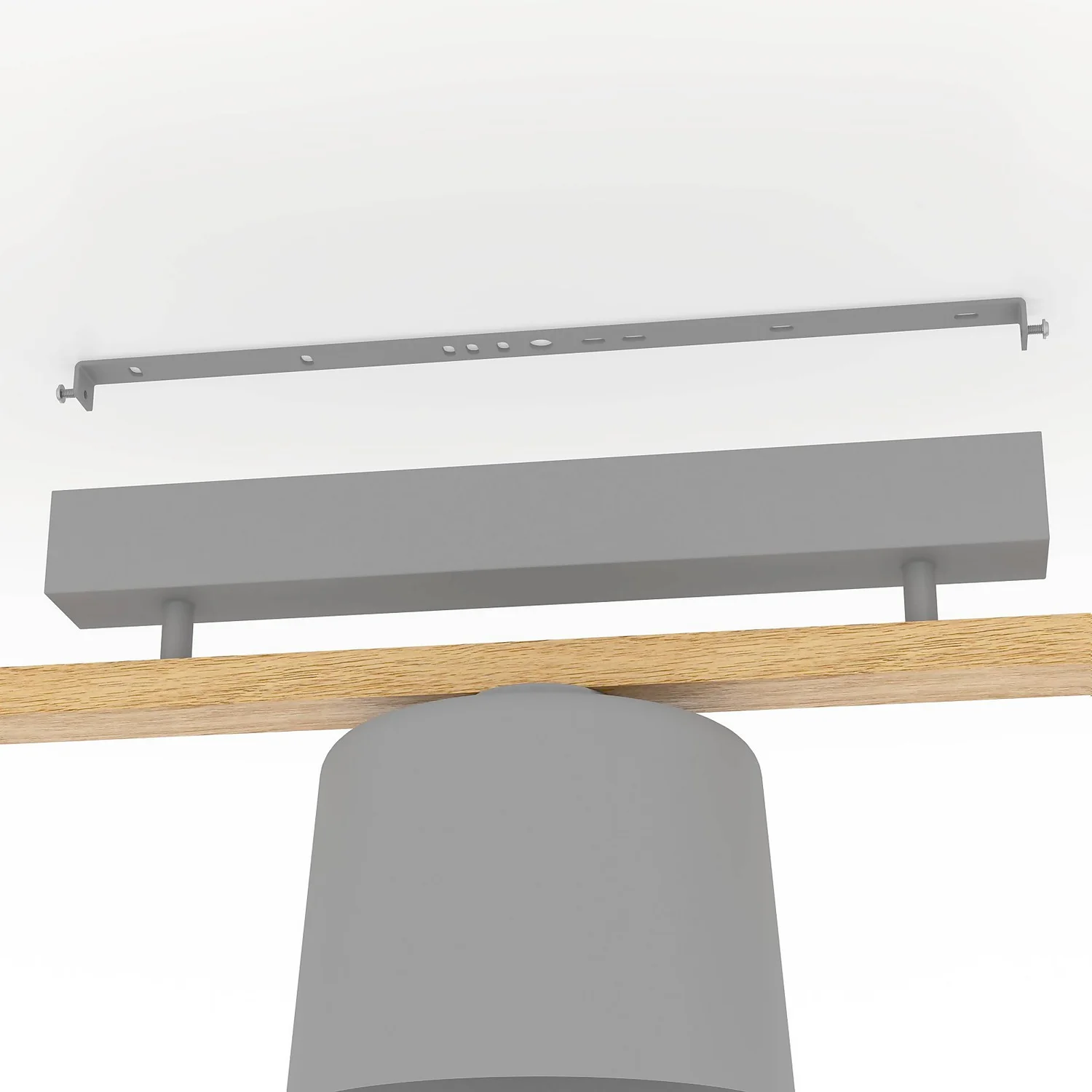 Eglo Mariel 3 Lamp Flush Ceiling Light - Grey & Wood Eglo Mariel 3 Lamp Flush Ceiling Light - Grey & Wood -Homebase Sales Store 14302955 1965038224343683