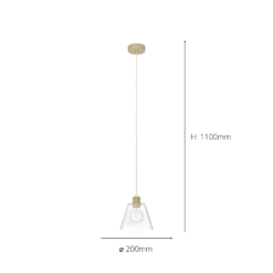 Eglo Copley Pendant Ceiling Light - Soft Gold & Clear -Homebase Sales Store 14302957 8155038223998848