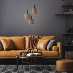 Eglo Concessa 1 3 Lamp Pendant Ceiling Light - Cappuccino & Gold -Homebase Sales Store 14302962 5785038224215196