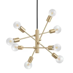 Eglo Gradoli 1 8 Lamp Pendant Ceiling Light - Brushed Brass -Homebase Sales Store 14302964 1245038223583981