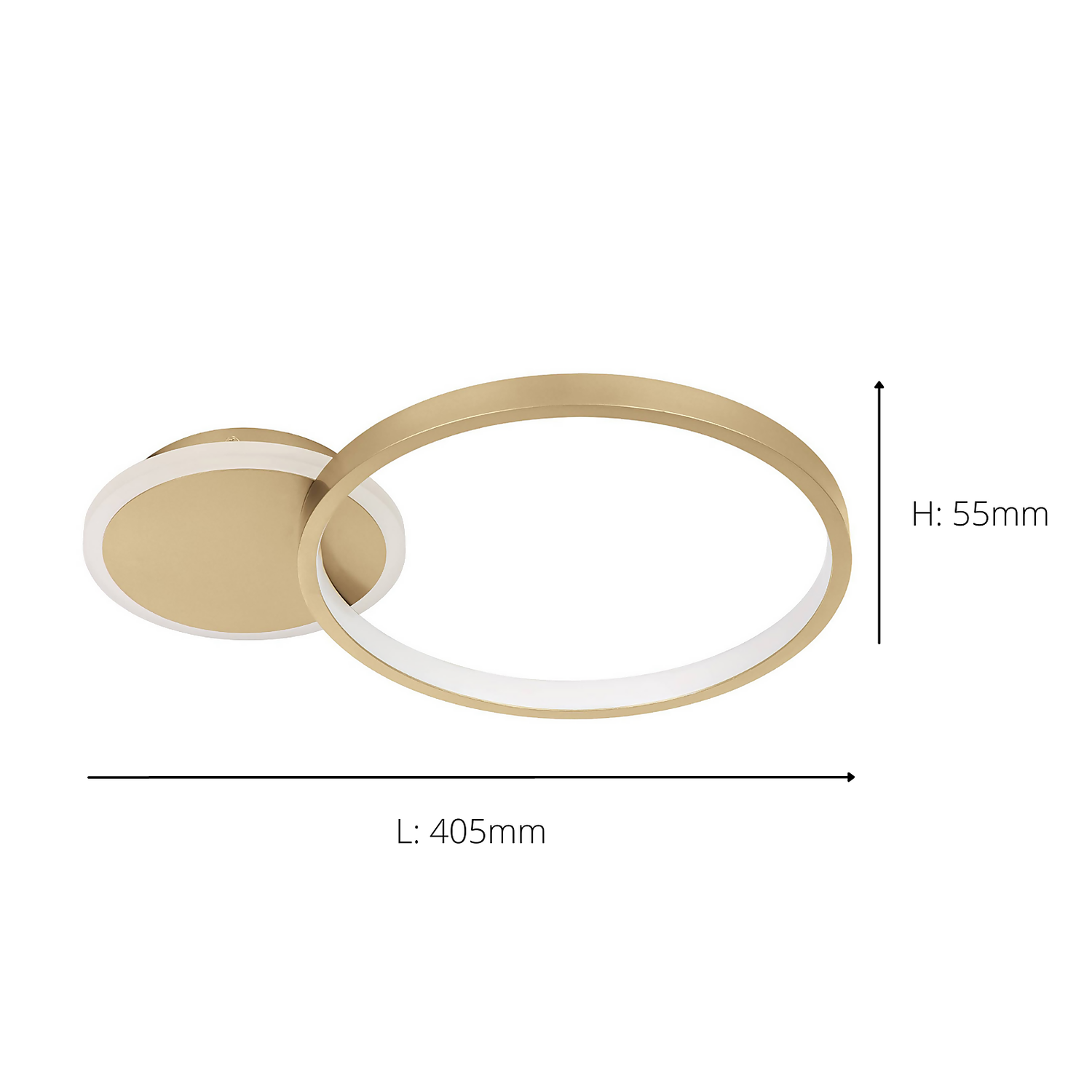 Eglo Gafares Connect Smart Flush Ceiling Light - Gold Eglo Gafares Connect Smart Flush Ceiling Light - Gold -Homebase Sales Store 14302965 1015038223809842