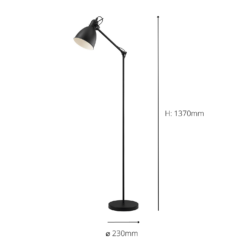 Eglo Priddy Floor Lamp - Black -Homebase Sales Store 14302972 2105038224368880
