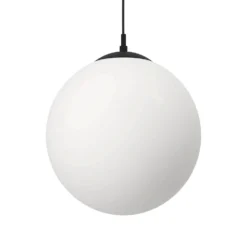 Eglo Rondo Pendant Ceiling Light - Black & Opal -Homebase Sales Store 14302973 9555038224217542