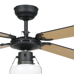 Eglo Fortaleza Ceiling Fan With Light - Matt Black & Wood -Homebase Sales Store 14742119 1245052700376421