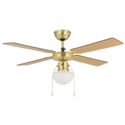 Eglo Fortaleza Ceiling Fan With Light - Bronze & Wood -Homebase Sales Store 14742122 6445052700335771