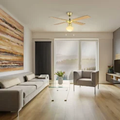 Eglo Fortaleza Ceiling Fan With Light - Bronze & Wood -Homebase Sales Store 14742122 8665052700493295