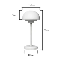 LED Rechargeable Table Lamp - White -Homebase Sales Store 14844211 1635059930805592